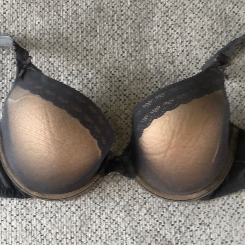 DKNY 32D lined Demi Coverage Underwire Bra